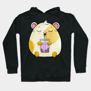 Cute Kawaii Hamster enjoying his Boba Tea Hoodie